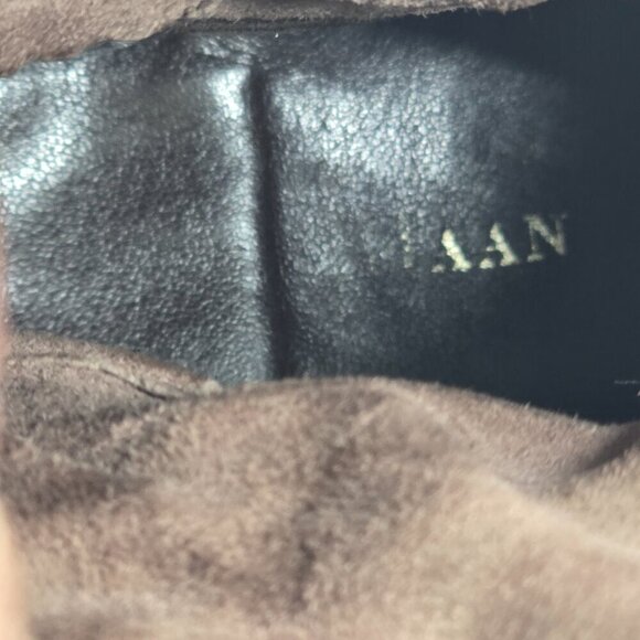 Cole Haan Women Hemlock Boot Brown Leather Moto Buckle Strap Biker Bootie - Picture 8 of 10